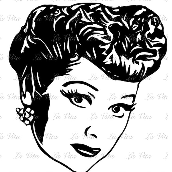 Lucille Ball custom SVG and PNG