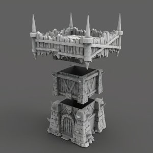 Tabletop RPG Terrain - Orc Village Lookout - Dungeons and Dragons - Pathfinder - Digital STL