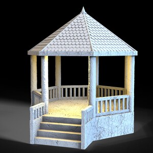 Tabletop RPG Terrain - Village Pavillion - Dungeons and Dragons - Pathfinder - Digital STL