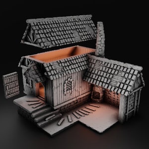 Tabletop RPG Terrain - Town Shops Bundle - Dungeons and Dragons - Digital STL