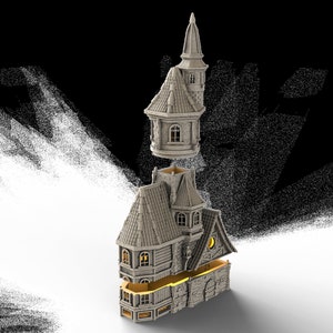 Terreno RPG de mesa - Medieval Towering Inn - Mazmorras y dragones - STL digital