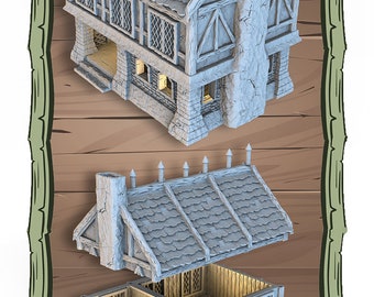 Tabletop RPG Terrain - Cozy Inn - Magic Shop - Dungeons and Dragons - Pathfinder - Digital STL