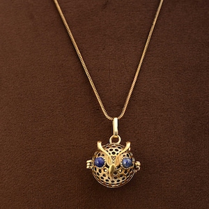 Harmony ball necklace with natural stone l Lithotherapy l Gift future mom l Bola l Futur mom