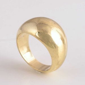 Dome Ring, Gold Brass Dome Ring, Chunky Ring, Statement Dome Ring, Chunky Dome Ring, Minimalist Jewelry, Dainty Ring, Gift For Her