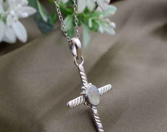 14k Gold Kreuz Halskette, Kreuz Halskette, christliche Geschenke, Minimalist Halskette, Frauen Geschenk,, Taufe Halskette, Weihnachtsgeschenk, Hallowen