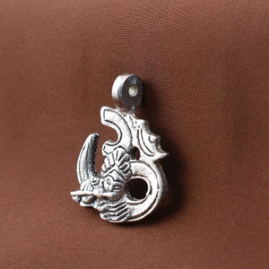 Dainty Om Necklace, Sterling Silver Aum Pendant, Om Yoga Necklace, Mystical Charm, Gift for Her, Yoga Jewelry, Spiritual Gift, Om Pendant