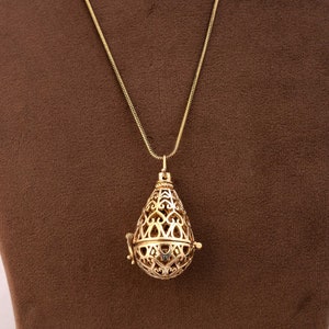Harmony Ball Bola Pendant Brass Balinese Chiming 18mm Angel Caller Necklace