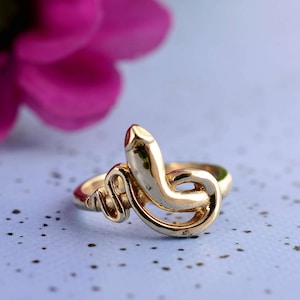 Gold Snake ring, snake ring ,statement ring, Open Serpent Band, Snake jewelry, Stacking Animal rings, Dainty ring, bohemian ring adjustable