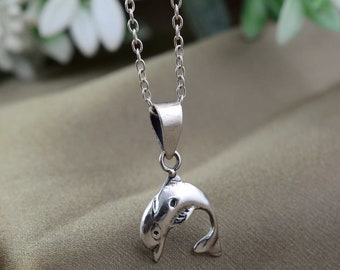 Collana con Ciondolo Delfino Trendy in Argento Sterling con