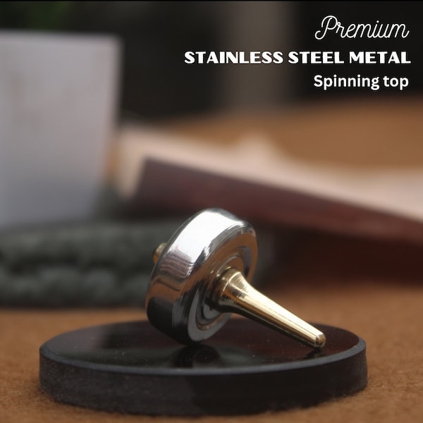 Steel Spin Top Larger Spinning Drum, Balanced Gyro, Spinning Top, Long Spin Time, EDC, Everyday Carry