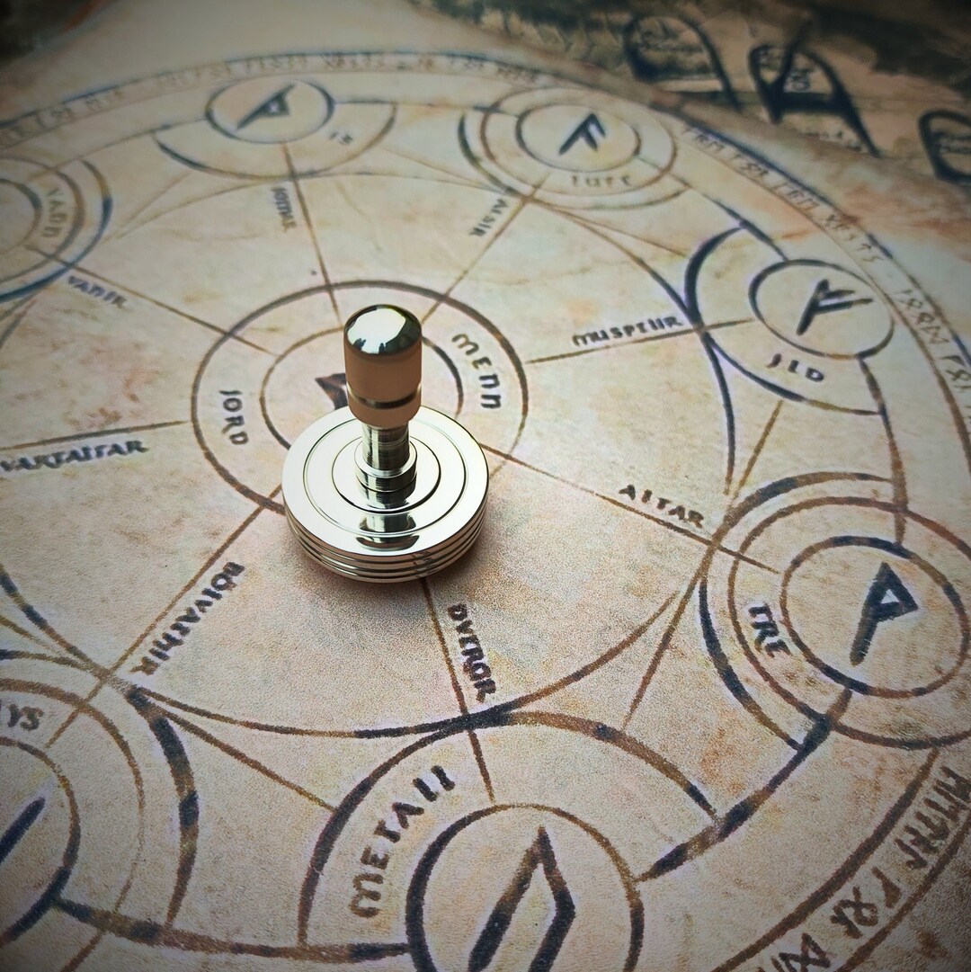 Metal Spinning Top Long Spin Top Unique Gift Ideas for Him, Edc