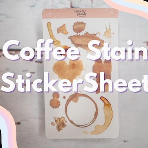Coffee Stain Stickers | Realistic Coffee Journal Stickers for Creative Journaling | Junk Journal | Planner Stickers| FREE SHIPPING!