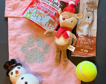 FILLED Dog Christmas Stocking | Xmas Treats and toys for dogs | Christmas present for dogs