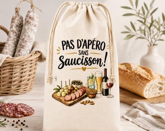 Sac à saucisson personnalisé pour camping-car, vanlife et apéro