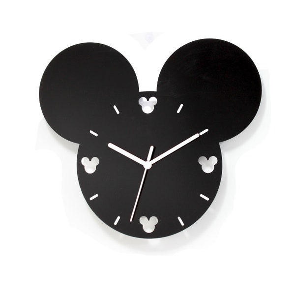 Mickey Mouse Style Wall Clock 30cm x 26cm Modern Home Bedroom Quartz Clock