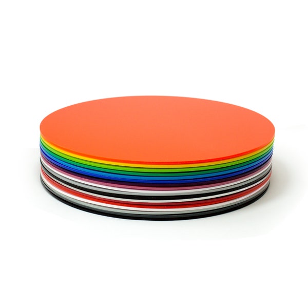 Acrylic Placemat 32CM Diameter Round Multiple Colours Hardwearing & Long Lasting Plastic