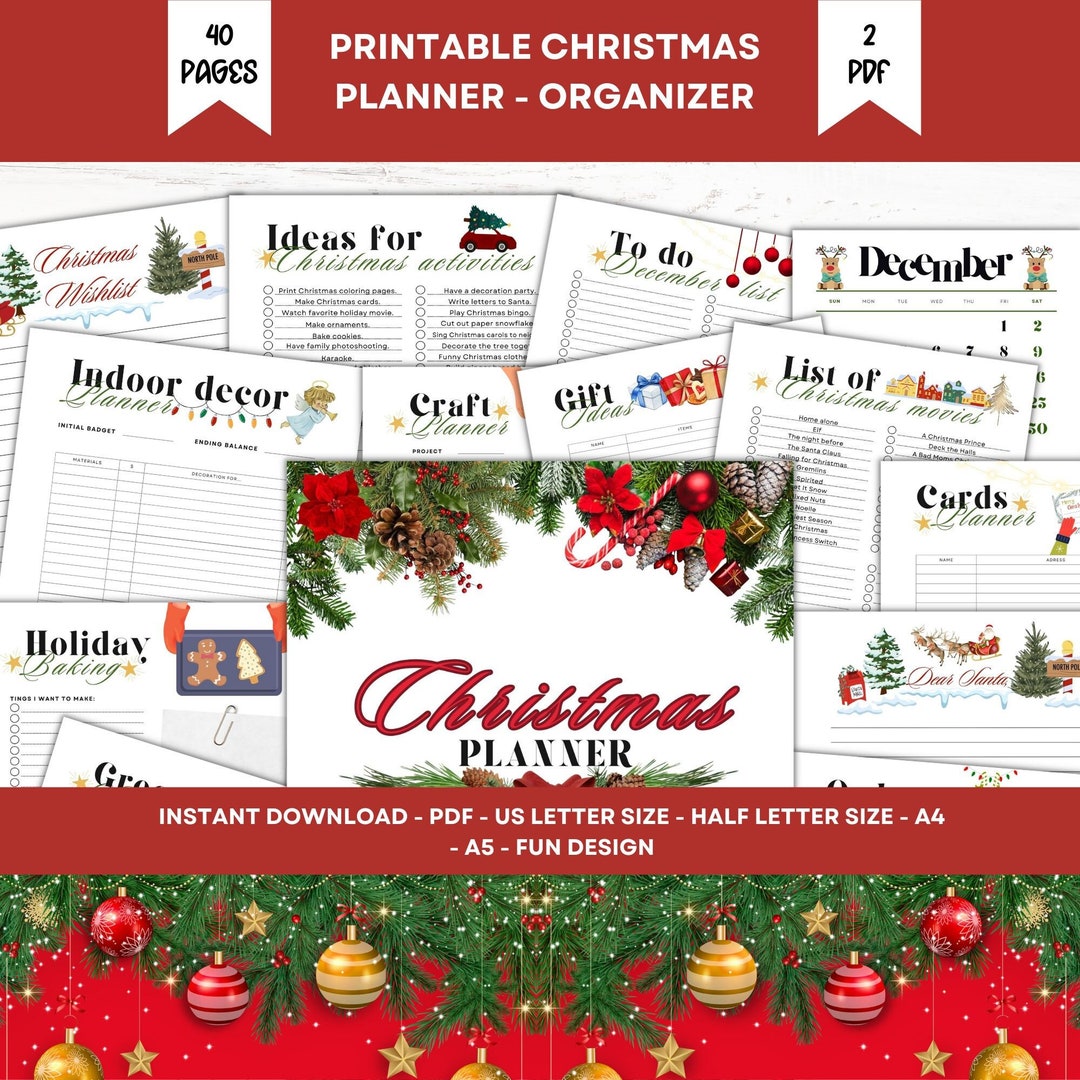 Christmas Planner Printable 2023 INSTANT DOWNLOAD Holiday - Etsy