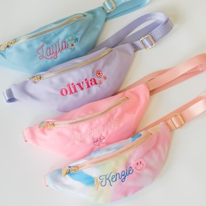 Personalized Embroidered Kids Nylon Fanny Pack | Embroidered Fanny Pack | Custom Kids Belt Bag | Kids Mini Fanny Pack | Crossbody Name Bag