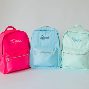 Sac à dos brodé personnalisé | Prénom brodé personnalisé | Sac à dos monogramme | Retour au sac d'école | Sac à dos pour enfants | Symboles appliqués