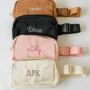 Personalisierte bestickte Nylon Gürteltasche | Bestickte Gürteltasche | Individuelle Gürteltasche | Crossbody Gürteltasche | Benutzerdefinierte Name Gürteltasche | Gürteltasche