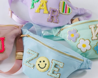 Fashionable Letter Printed Waist Bag With Coin Purse