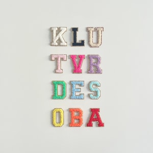 Parche de letras de chenilla autoadhesivo 3M / Parche de letras de chenilla / Parche de letras de 2,25" / Parche de letras DIY