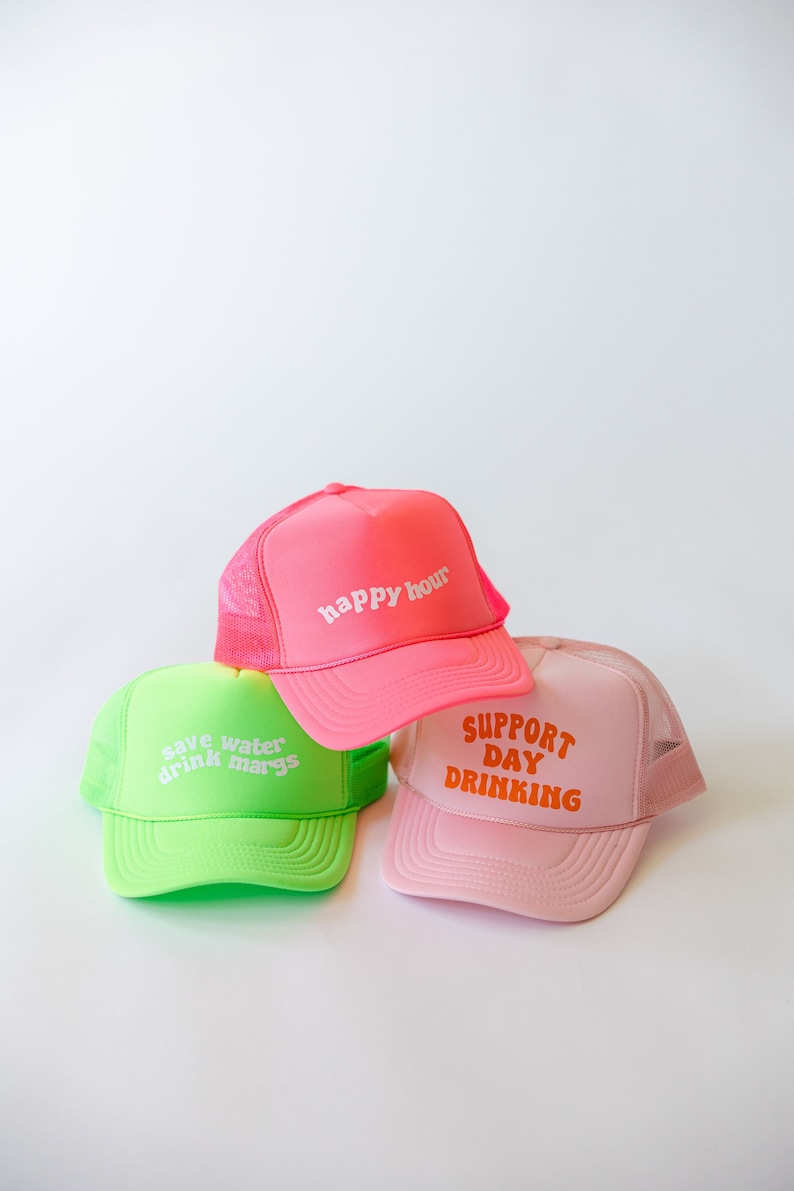 Custom Trucker Hat Slogan Trucker Hat Party Trucker Hat Custom Saying Hat Neon Trucker Hat Bachelorette Trucker Hat image 1