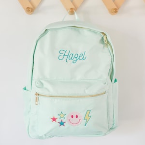 Custom Embroidered Backpack | Personalized Embroidered Name | Monogram Backpack | Back to School Bag | Kids Backpack | Appliqué Symbols