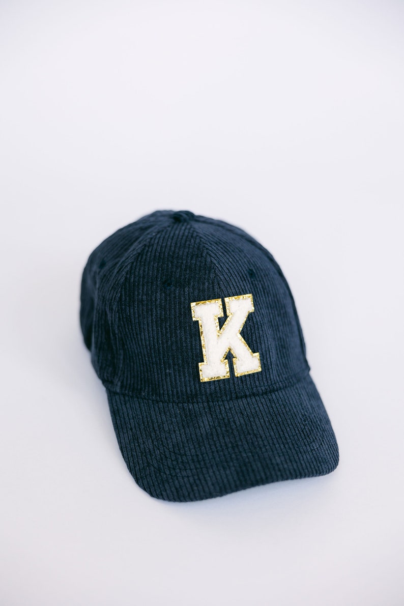 Personalized Corduroy Baseball Hat Vintage Adjustable Hat Chenille Patch Baseball Cap Custom Corduroy Hat Patch Baseball Hat image 7