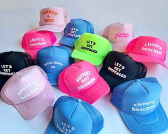 Casquette trucker personnalisée | Casquette trucker à slogan | Casquette de camionneur de fête | Chapeau de dicton personnalisé | Casquette trucker fluo | Casquette trucker bachelorette