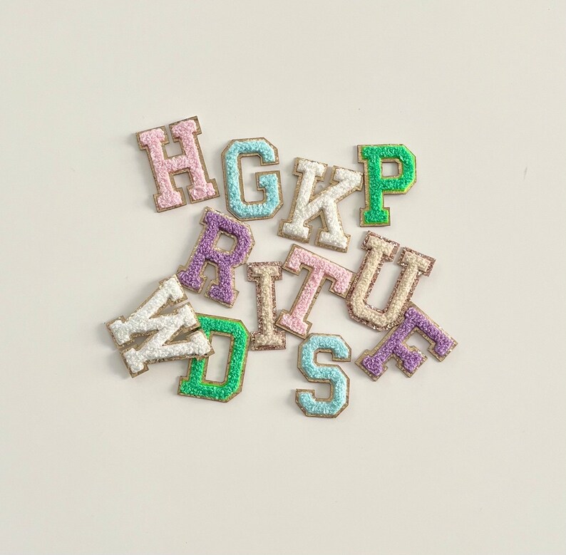 Self Adhesive 3M Chenille Letter Patch Chenille Letter Patch Etsy