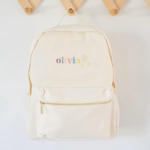 Sac à dos brodé personnalisé | Prénom brodé personnalisé | Sac à dos monogramme | Retour au sac d'école | Sac à dos pour enfants | Symboles appliqués