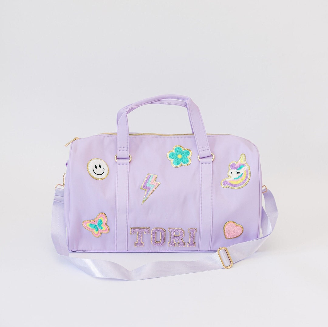 Personalized Nylon Duffle Bag | Travel Bag With Patches | Chenille ...