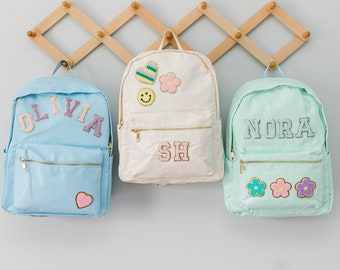 Personalized Nylon Backpack | Customizable Chenille Patch