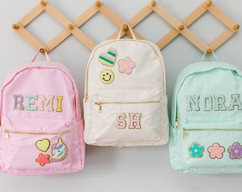 Personalized Nylon Backpack | Customizable Chenille Patch