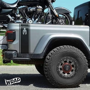 Matte Black Bed Side Stripe Kit Graphic Vinyl Decal for Jeep Gladiator