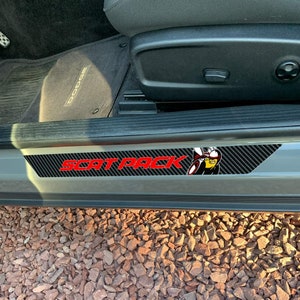 Dodge Challenger Carbon Fiber Door Guards Vinyl Decal Accessories