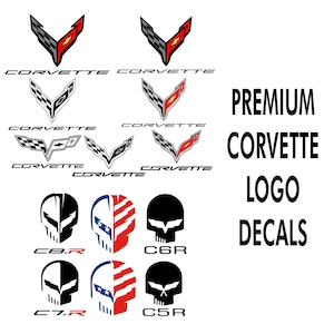 Premium Corvette Logo Decals - Garage Wall, Door. Window -  Elevate Your Space & Celebrate Your Ride Show Your Passion