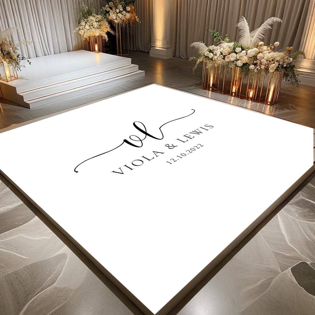 Custom Wedding Dance Floor Wrap - Personalized Wedding,engagement,and ...