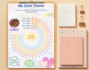 Muslim Kids Salah Tracker, Islamic Daily Planner, Muslim Prayer Checklist, Ramadan Printables, Salah Tracker Printable