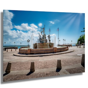 Fuente Raices Photo Print, Puerto Rico Wall Art,  Old San Juan Architectural Decor, Vintage Travel Photography Gift
