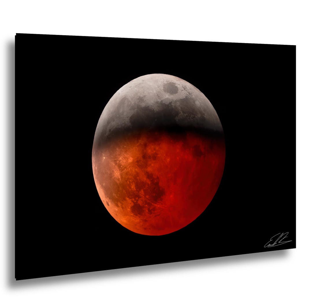 Total Lunar Eclipse - Blood Moon - March 2025 Fine Print Wall Art Home ...