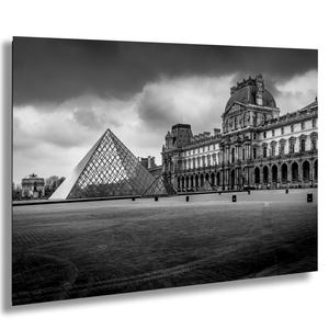 Louvre Museum Paris France Black and White