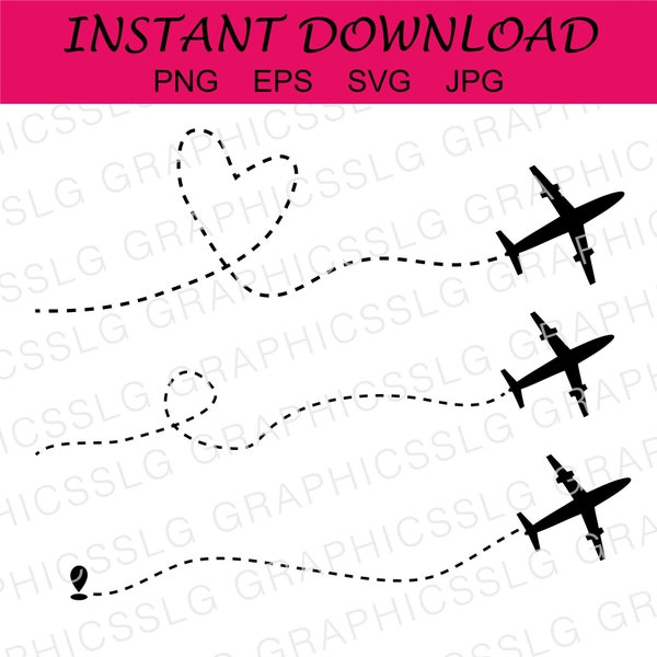 Digital Travel Stencil | Plane | Cookie | Cake | |Crafts | Cutting File | PNG | JPG | EPS | svg