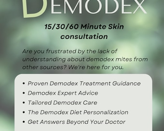 Demodex Skin Consultation, 15/30/60 Minutes, Professional Support and Guidance
