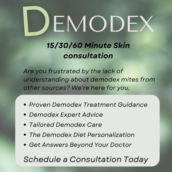 Demodex Skin Consultation, 15/30/60 Minutes, Professional Support and Guidance