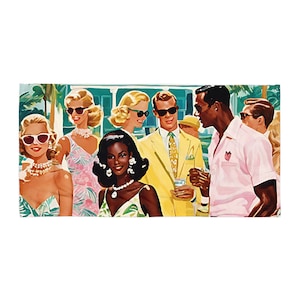 Palm Beach Party Coastal Beach Towel