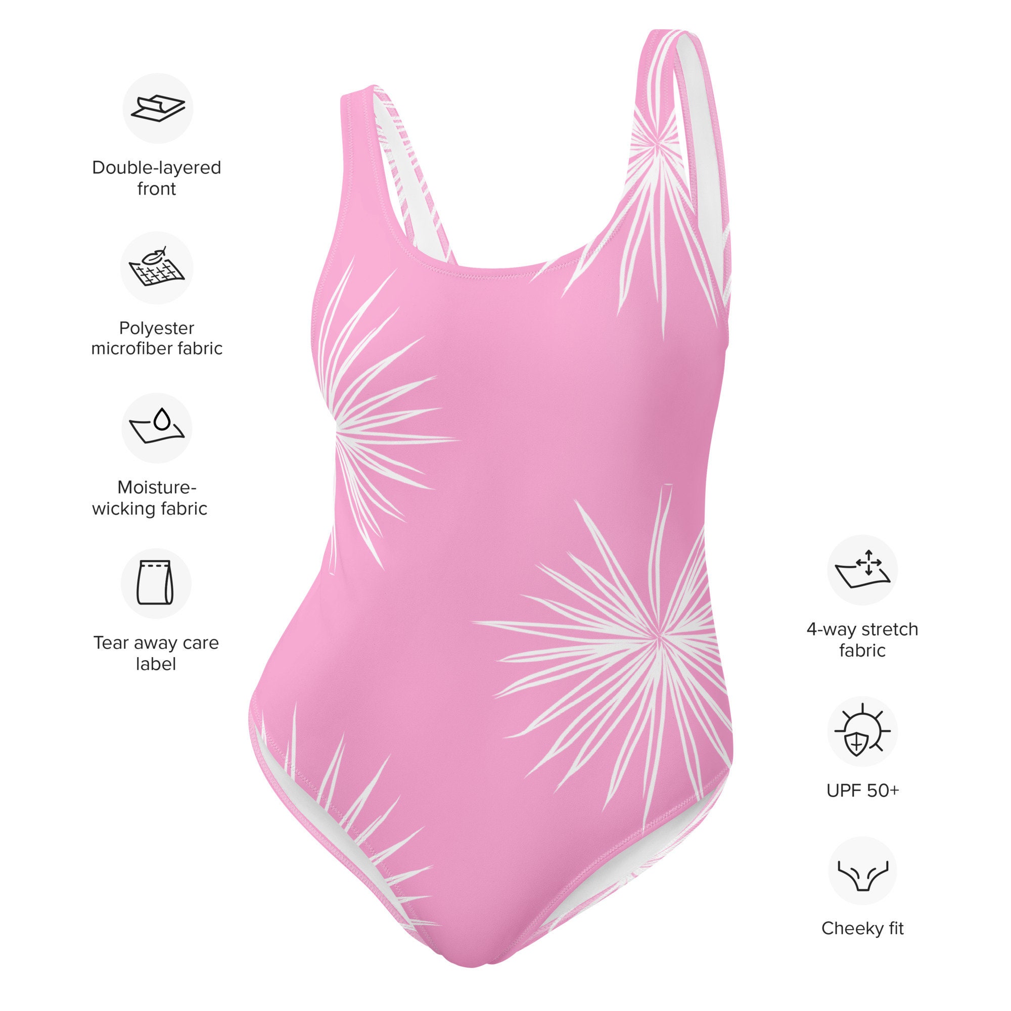 Palm Leaf Bikini Set in Pink