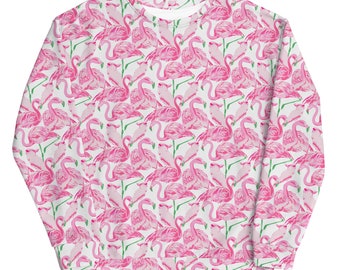 Palm Springs Flamingo Coastal Pink Unisex Sweatshirt