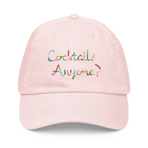Cocktails Anyone? Pastel baseball hat